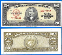 Cuba 20 Pesos 1949 Antonio Maceo Kuba Peso Centavos Centavo Caraibe Bitcoin Paypal OK! - Kuba