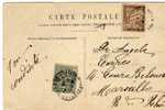 Postal, CLER-MONT FERRAND. Taxa, Taxe,1905,,  Francia, Post Card - Lettres & Documents