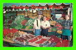 LOS ANGELES, CALIFORNIA - FARMER'S MARKET - ANIMATED - TRAVEL IN 1974 - MITOCK & SONS - - Los Angeles