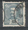 PORTUGAL 1895 ,Carlos I ,Yvert N° 134 ,65 R Bleu Foncé , Obl  ; TB - Usado