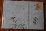 1867 LETTRE > ESPAGNE ESPANA  ROYAUME ISABELLE> REUS  POUR BARCELONE  CACHETS PEU COURANTS MARCOPHILIE - Storia Postale