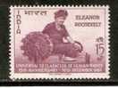 India 1963 Eleanor Roosevelt Declaration Of Human Rights Spining Wheel Sc 379 MNH - Usati