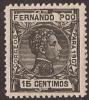 FPOO158-L4180TAN.Guinea Guinee..FERNANDO POO.ALFONSO XIII DEL AÑO1907  (Ed 158**) Sin Charnela.LUJO. - Nuevos