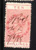 New Zealand 1882 Queen Victoria Postal Stamp Duty 10sh Used - Gebruikt