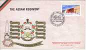 INDIA 1991 MAT ESPECIAL REGIMIENTO DE ASAM EJERCITO RINOCERONTE FAUNA EJERCITO SOLDADO - Rhinozerosse