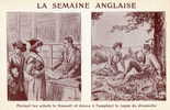 SEMAINE ANGLAISE Carte De Propagande Organisation Du Travail - Sátiras