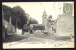 CPA  ANCIENNE- FRANCE- GIF (91)- L'EGLISE ET LA PLACE EN GROS PLAN - Gif Sur Yvette