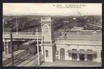 CPA  ANCIENNE- FRANCE- JUVISY (91)- VUE GENERALE DE LA GARE EN GROS PLAN- PASSERELLE- TOUR DE L'HORLOGE- TRAINS- USINES - Juvisy-sur-Orge