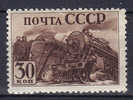 Soviet Union USSR 1941 Mi. 789 A     30 K Technisierung Drei Dampflokomotiven Perf. 12½ X 12 MH* - Ungebraucht