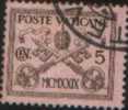 Vaticano Vatican Vatikan  1929 "Conciliazione " 5c Usato - Gebraucht