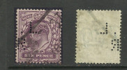 GB 1902 - 13 KEV11  6d Purple Perfins ( L R ) (B162) - Perfins