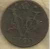 NETHERLANDS EAST INDIES 1 DUIT WRITINGS  FRONT SHIELD BACK 1750  KM?  READ DESCRIPTION CAREFULLY !!! - Indes Neerlandesas