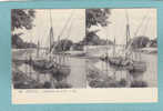 EGYPTE.  -  Dahabiehs  Sur  Le  Nil     -  BELLE CARTE STEREO   - - Stereoscope Cards