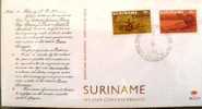 SURINAM  MINERAUX + OR. FDC De La Paire  Emise En 1975 - 2 Valeurs  (orpailleur) - Minéraux