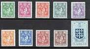 St. Lucia 1949 New Currency 1c-24c Set Of 10 MLH  SG 146-155 - St.Lucie (1979-...)