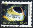 Australia 2010 Fishes Of The Reef $1.20 Saddle Butterflyfish Used - Actual Stamp - Usati