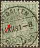 Sitzende Helvetia 49, 25 Rp.grün  (Faserpapier - Abart)      1881 - Usati
