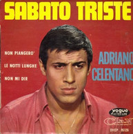 EP 45 RPM (7")  Adriano Celentano  "  Sabato Triste  " - Otros - Canción Italiana