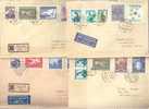 AUSTRIA 1957-1958 4 COVERS TO ISRAEL INC 2 REGISTER COVERS - Briefe U. Dokumente