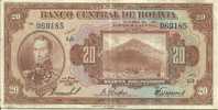 BOLIVIA 20 BOLIVIANOS BROWN  BOLIVAR MAN FRONT MOTIF BACK DATED 20-07-1928  P.122 VF READ DESCRIPTION !! - Bolivie