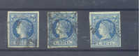 EDIFIL 55 USADO * 1 REAL AZUL ISABEL II - Used Stamps