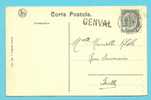 81 Op Kaart "Genval-les-Eaux" Met Stempel BRUXELLES, Met Naamstempel (Griffe) GENVAL - Linear Postmarks