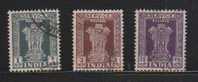 India 1957 Used, 3 Values 1np, 3np, 15np, Star Wmk, Service / Official, - Dienstmarken