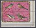 BURUNDI.MICHEL 690-701.SERIE. OISEAUX EN BLOC DE 4..COTE 117.-- - Colecciones & Series