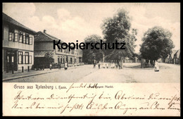 ALTE POSTKARTE GRUSS AUS ROTENBURG WÜMME IN HANNOVER AM NEUEN MARKT ANKUNFTSSTEMPEL BREMEN OBERNEULAND 1904 AK - Rotenburg (Wuemme)