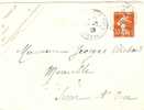 REF LPU9 - EP EN TYPE SEMEUSE CAMEE 10c PARIS / MEREVILLE 13/7/1908 STORCH SEC E17 - Enveloppes Types Et TSC (avant 1995)