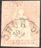 Schweiz 1860-10-30 Chur Strubel 15 Rp. Grüner Seidenfaden Weissrandig Zu#24G SH24B4 Mi#15IIBym - Oblitérés