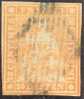Schweiz 1854- Strubel 20 Rp. Orange Grüner Seidenfaden Schwarze Raute Zu#25B SH25B1 - Used Stamps