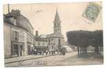 Bobigny (93) : La Place De L´église, Magasins Divers Bourrelier, Boulangerie Chausseur  En 1906 (animée). - Bobigny