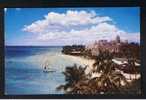 RB 728 - 1958 Postcard Waikiki Beach & Royal Hawaiian Hotel Hawaii USA - "Fight Infantile Paralysis" Health Slogan - Honolulu