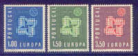 Portugal - 1961 Europa CEPT (Complete Set) - Af. 878 To 880 - MLH - Nuevos