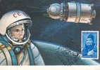 Cosmos,Espace Gagarin,First Man In Cosmos MC,maxicard,carte Maximum 1986 Romania. - Europa