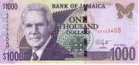 JAMAÏQUE   1 000 Dollars  Daté Du 15-01-2010  Pick 87(x)     ***** BILLET  NEUF ***** - Jamaica