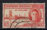 Northern Rhodesia KGV1 1946 1 1/2d Victory Used SG 46 (A165 ) - Nordrhodesien (...-1963)