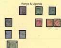 Kenya, Uganda & Tanganyika, Small Collection, Mounted On Pages. Varieties Etc. - Kenya & Ouganda