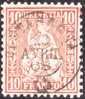 Heimat GR CASTASEGNA 1868-04-23 Vollstempel 2-Kreisstempel Auf 10Rp. Ror Sitzender Helvetia - Gebruikt