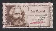 U.R.S.S. - 1967:  VALORE OBLITERATO DA 4 K. CENTENARIO DEL LIBRO IL CAPITALE DI KARL MARK - IN OTTIME CONDIZIONI. - Karl Marx