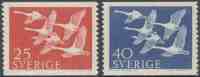 Sweden Sverige 1956 Mi 416 /7 YT 409 /10 ** Cygnus Cygnus : Whooper Swan / Singschwan / Wilde Zwaan - NORTH / NORDEN - Neufs