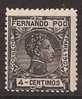 FPOO155-LB1033. Guinea.Guinee.ALFONSO  Xlll.FERNANDO POO.1907.  (Ed 155**) Sin Charnela.LUJO. - Guinée Espagnole