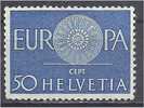 SWITZERLAND 1960 Europa. - 50c Conference Emblem MH - Ongebruikt