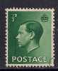 GB 1936 KEV111  1/2d GREEN STAMP USED SG 457 (42) - Gebraucht