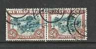 SOUTH AFRICA UNION 1930 Used Pair Definitives 2Sh 6d Blue Brown  SACC-50a  #12182 - Oblitérés