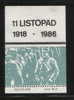 POLAND SOLIDARNOSC SOLIDARITY KPN 1986 11 NOVEMBER INDEPENDENCE FROM AUSTRIA GERMANY RUSSIA (SOLID0208/0472) Pilsudski - Vignettes De Fantaisie