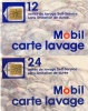 CARTES LAVAGE  MOBIL  12/24 UNITES  (lot De 2) - Lavage Auto