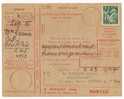 Mandat - Carte De Versement ( Timbre 1f Iris ) - Telegraph And Telephone