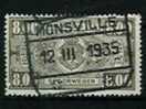 Monsville 12 III 1935 (zeer Lichte Verticale Plooi, Pli Verticale Légère)Chemins De Fer  Eisenbahn  Railway - Sonstige & Ohne Zuordnung